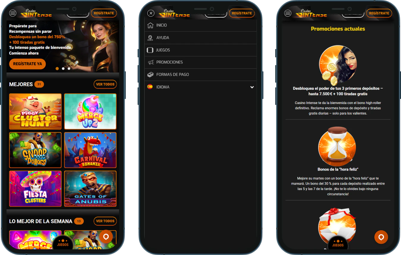 Casino Intense en tu móvil